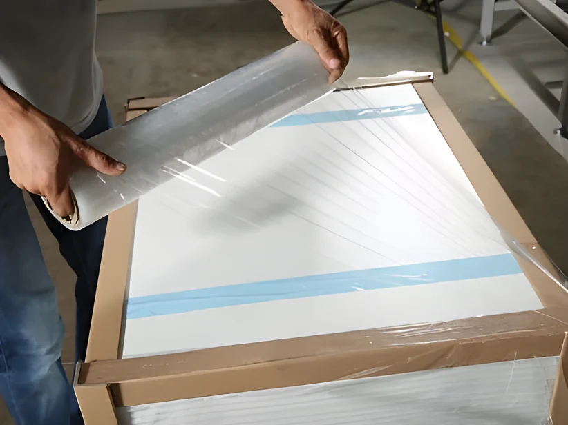 Wrap each cabinet completely with EPE foam, no exposures.