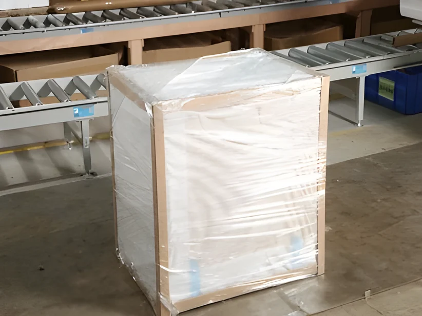 Label the cabinet with shipping mark.