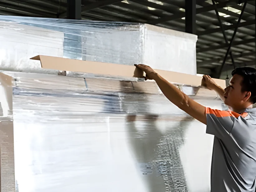 Label the pallet with the shipping mark.